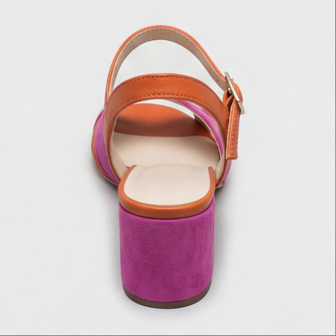 Zivelle | Women's Colour Block Block Heel Sandals - Image 7