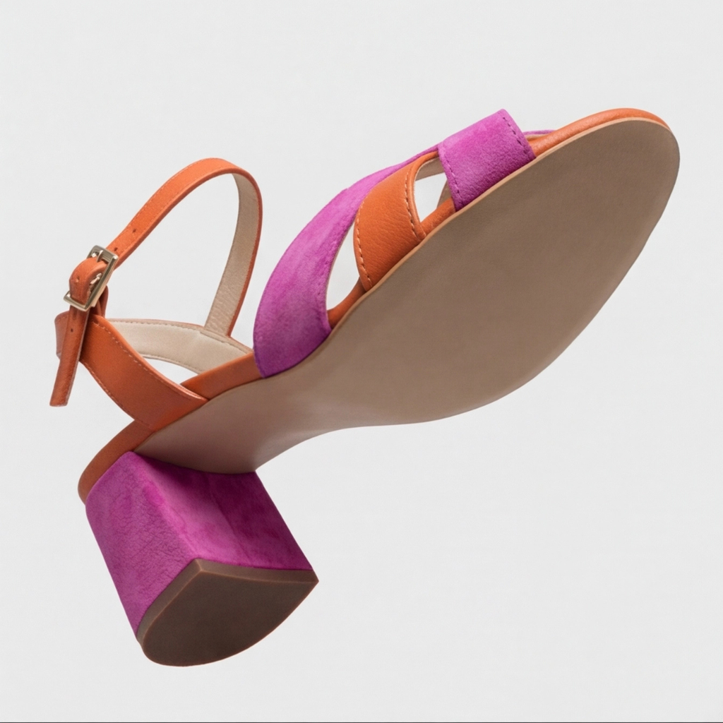 Zivelle | Women's Colour Block Block Heel Sandals - Image 8
