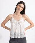 Zivelle | Women's Lace Cami Tank Top - White - Image 1