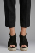 Zivorne | Women's Espadrille Wedge Sandals - Black - Image 1