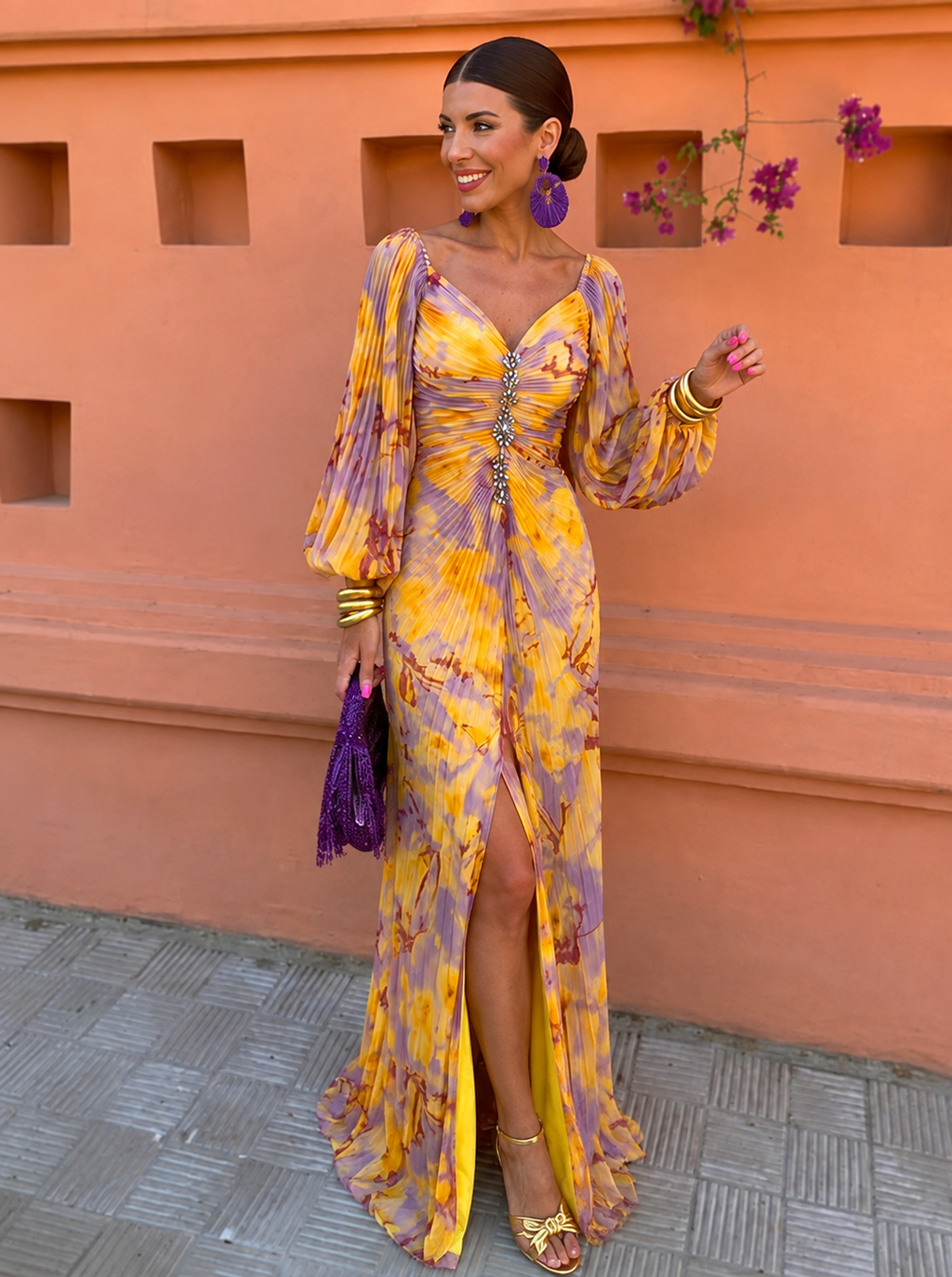 Zolvara | Women's Floral Maxi Dress Off-Shoulder - Image 1