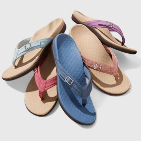 Zolvara | Women's Orthopedic Thong Sandals - Light Blue - Image 9