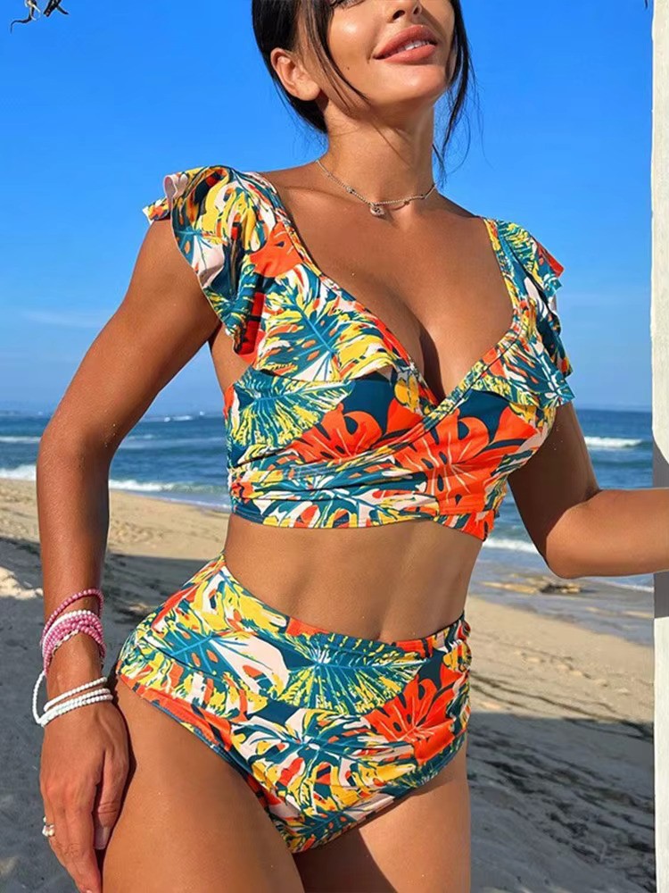Zolvara | Women's Tropical Print Bikini Set - Image 2
