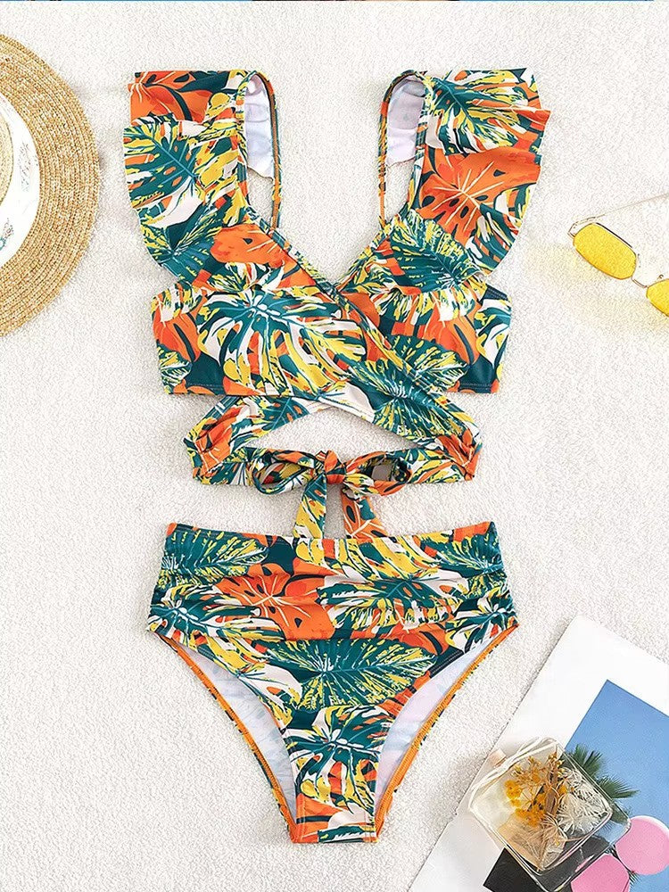 Zolvara | Women's Tropical Print Bikini Set - Image 4