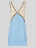 Zéphine | Women's Colourblock Sleeveless Mini Dress - Light Blue - Image 3